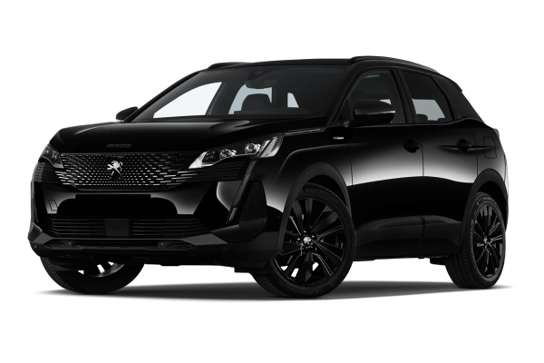 Peugeot 3008 noire utilisée par MJ Prestige pour ses prestations VTC haut de gamme.